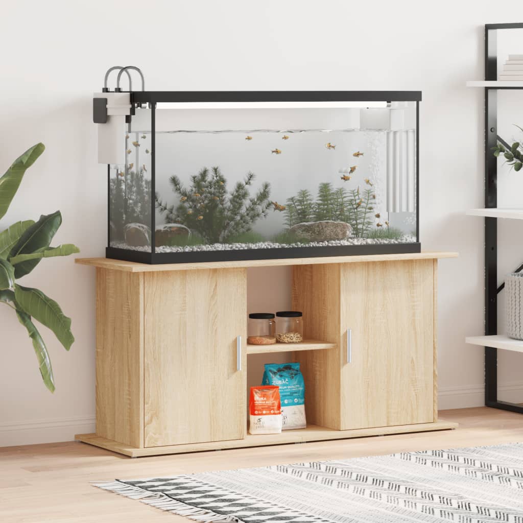 Aquarium Stand Sonoma Oak 121x41x58 cm Engineered Wood - Brittle & Co