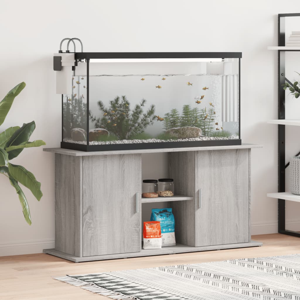 Aquarium Stand Grey Sonoma 121x41x58 cm Engineered Wood - Casper Homes