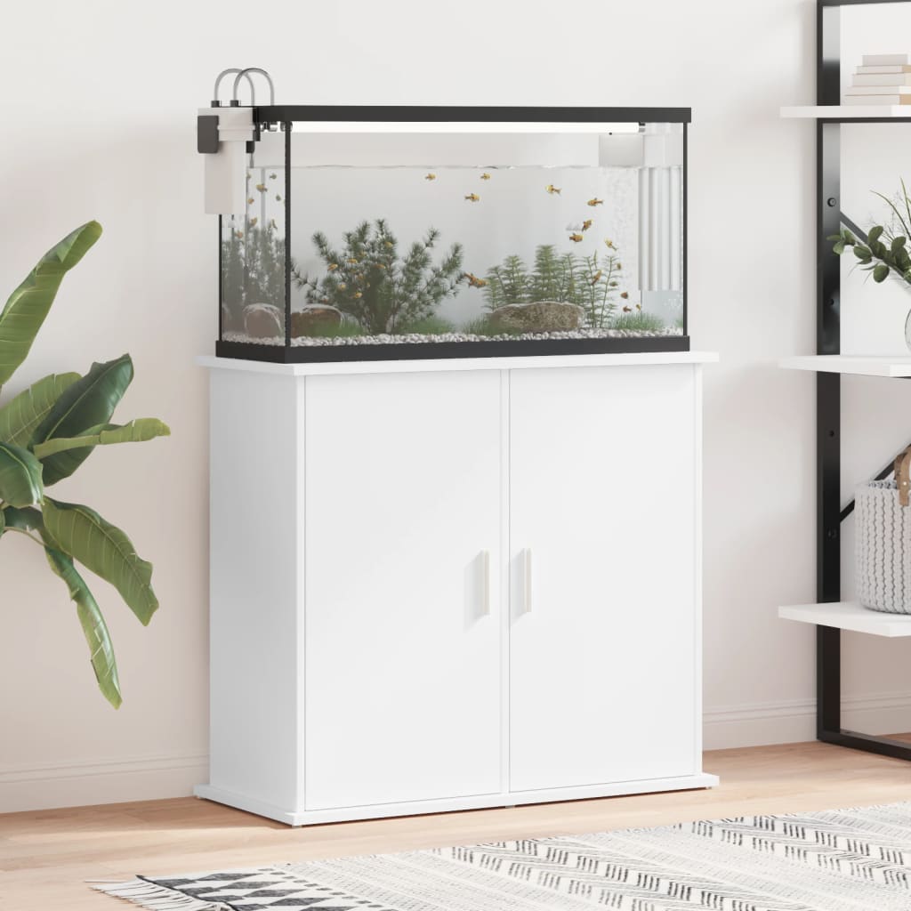 Aquarium Stand White 81x36x73 cm Engineered Wood - Casper Homes