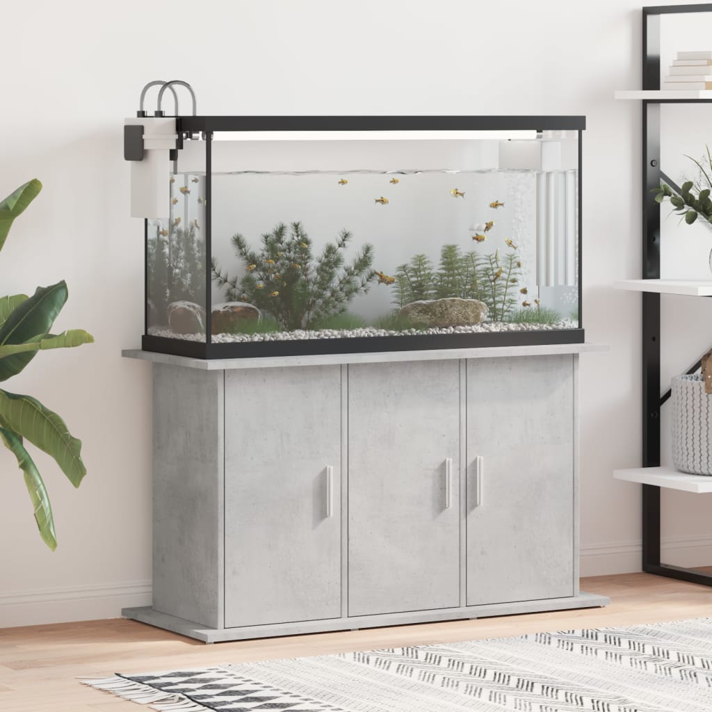 Aquarium Stand Concrete Grey 101x41x58 cm Engineered Wood - Casper Homes