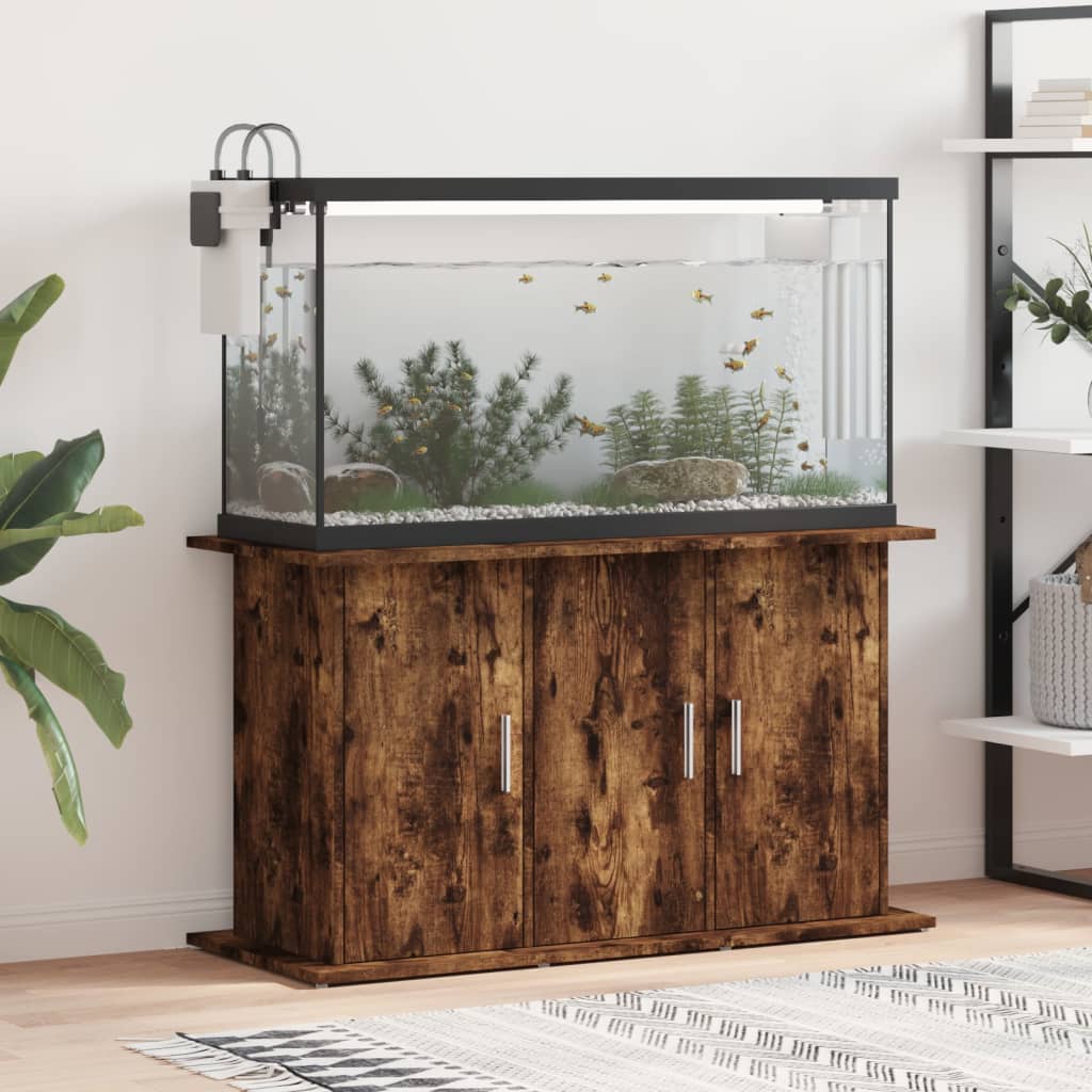 Aquarium Stand Smoked Oak 101x41x58 cm Engineered Wood - R and M Furniture