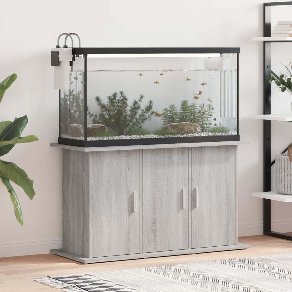 Aquarium Stand Grey Sonoma 101x41x58 cm Engineered Wood - Design Hut