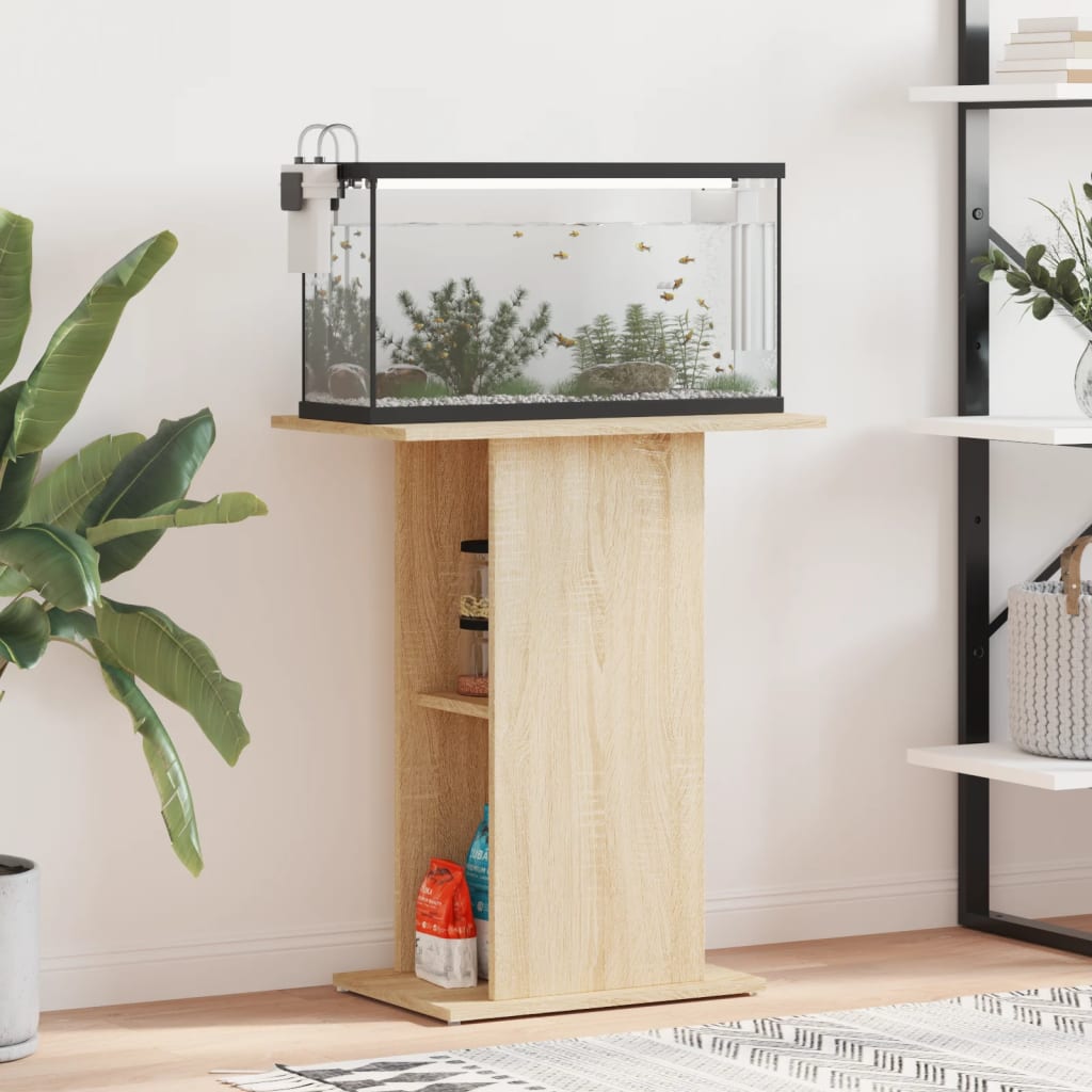 Aquarium Stand Sonoma Oak 60.5x36x72.5 cm Engineered Wood - Casper Homes