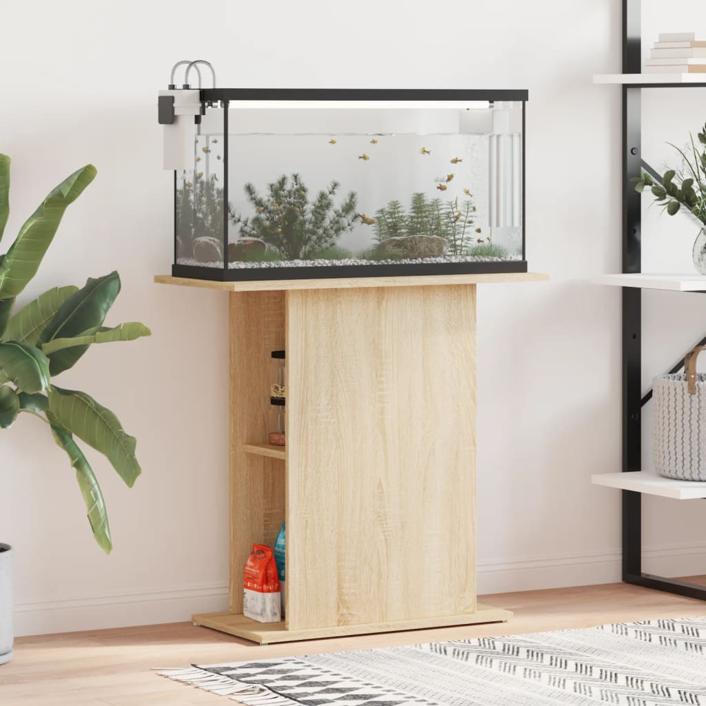 Aquarium Stand Sonoma Oak 75x36x72.5 cm Engineered Wood - Decor Base
