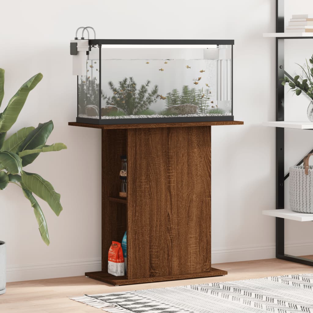 Aquarium Stand Brown Oak 75x36x72.5 cm Engineered Wood - Decor Base