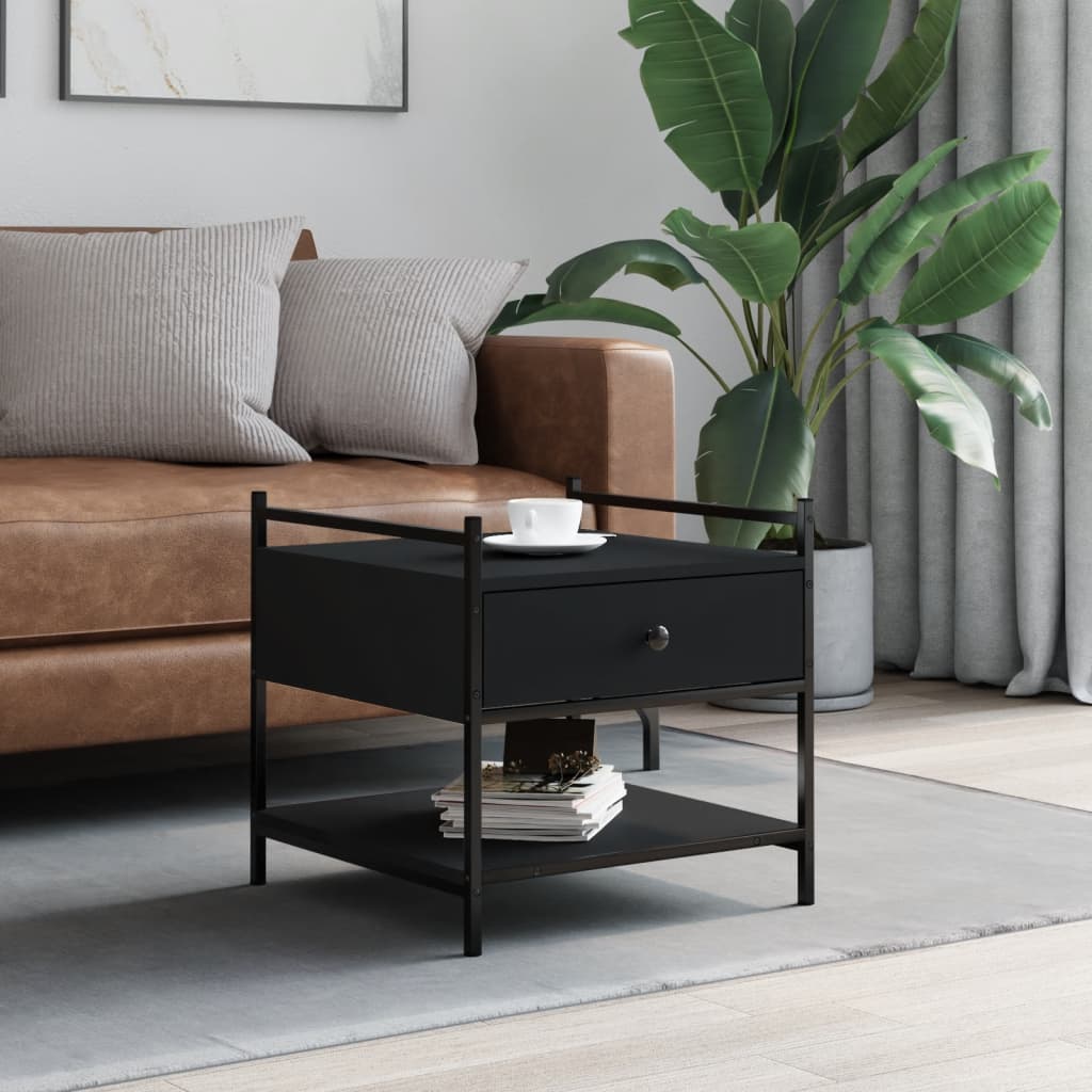 Coffee Table Black 50x50x50 cm Engineered Wood - Discount Dealers