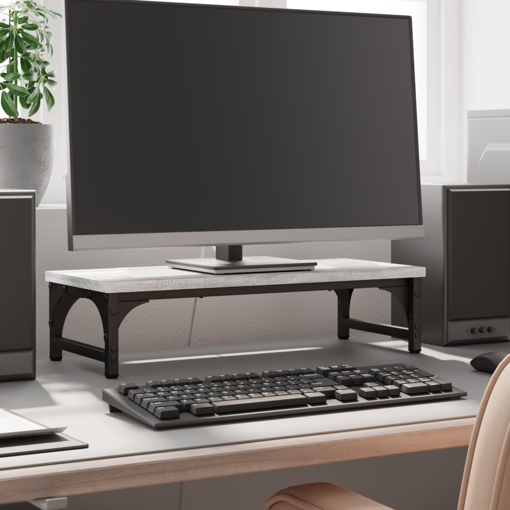 Monitor Stand Grey Sonoma 55x23x14 cm Engineered Wood - Merlin Deals