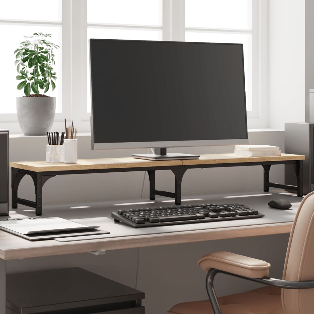 Monitor Stand Sonoma Oak 105x23x15.5 cm Engineered Wood - Merlin Deals