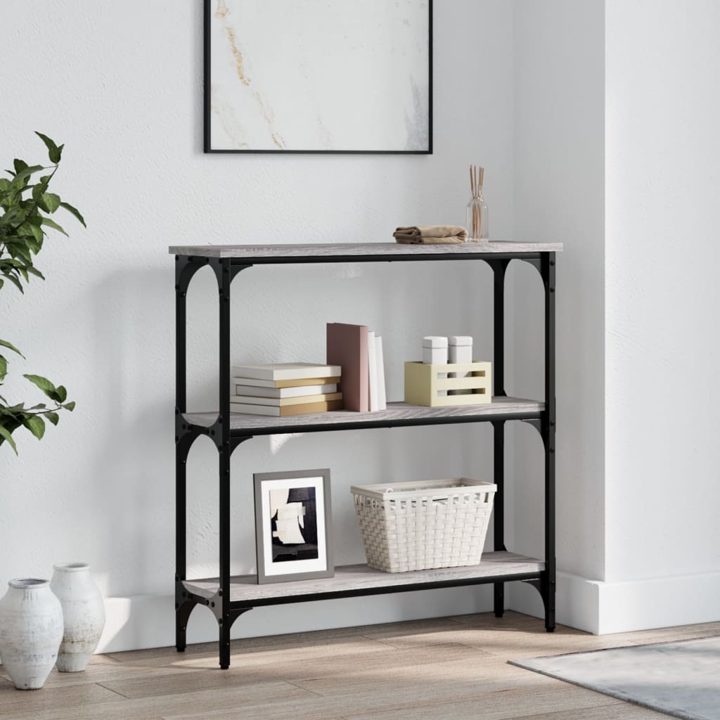 Console Table Grey Sonoma 75x22.5x75 cm Engineered Wood - Direct Imports