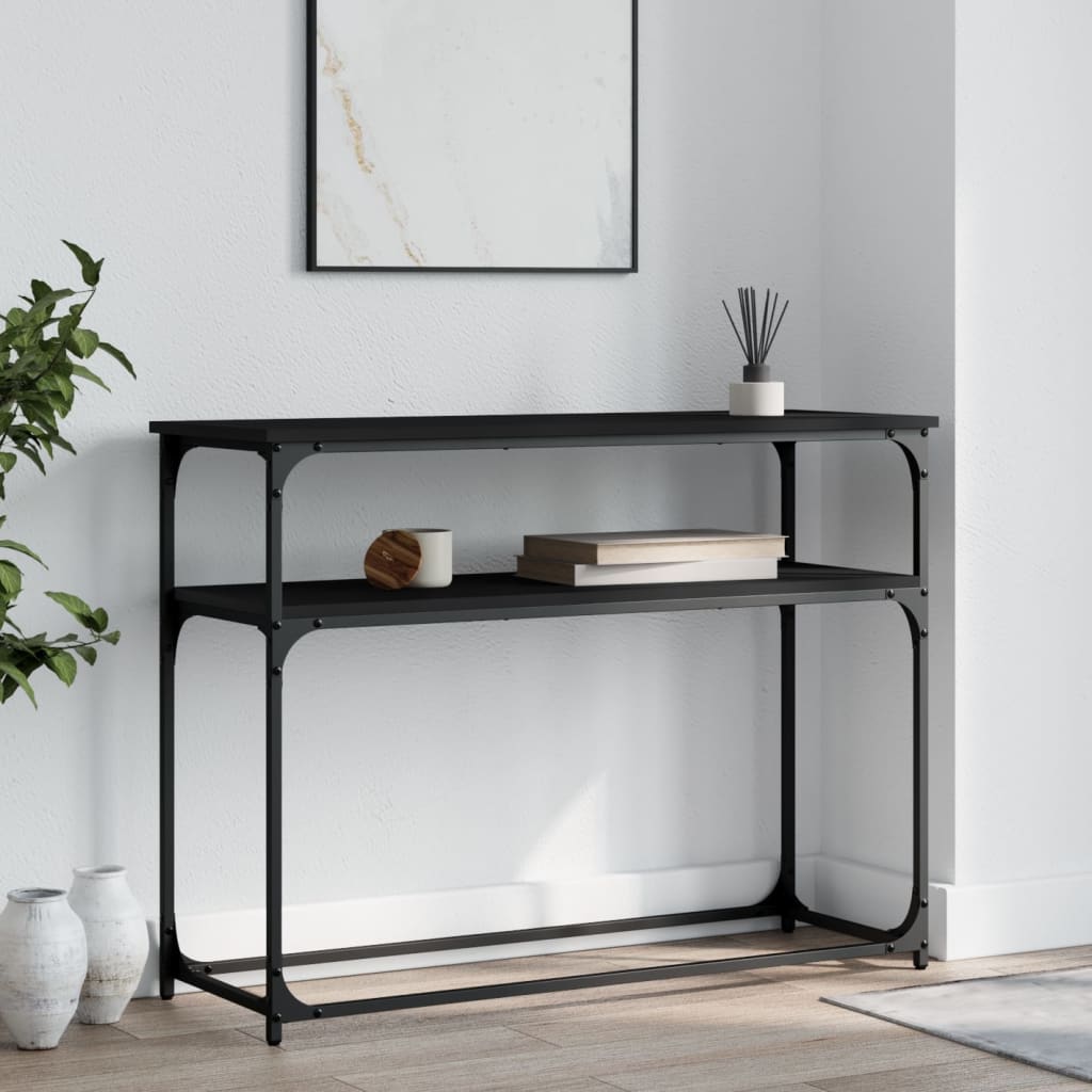 Console Table Black 100x35.5x75 cm Engineered Wood - Millennium Furniture