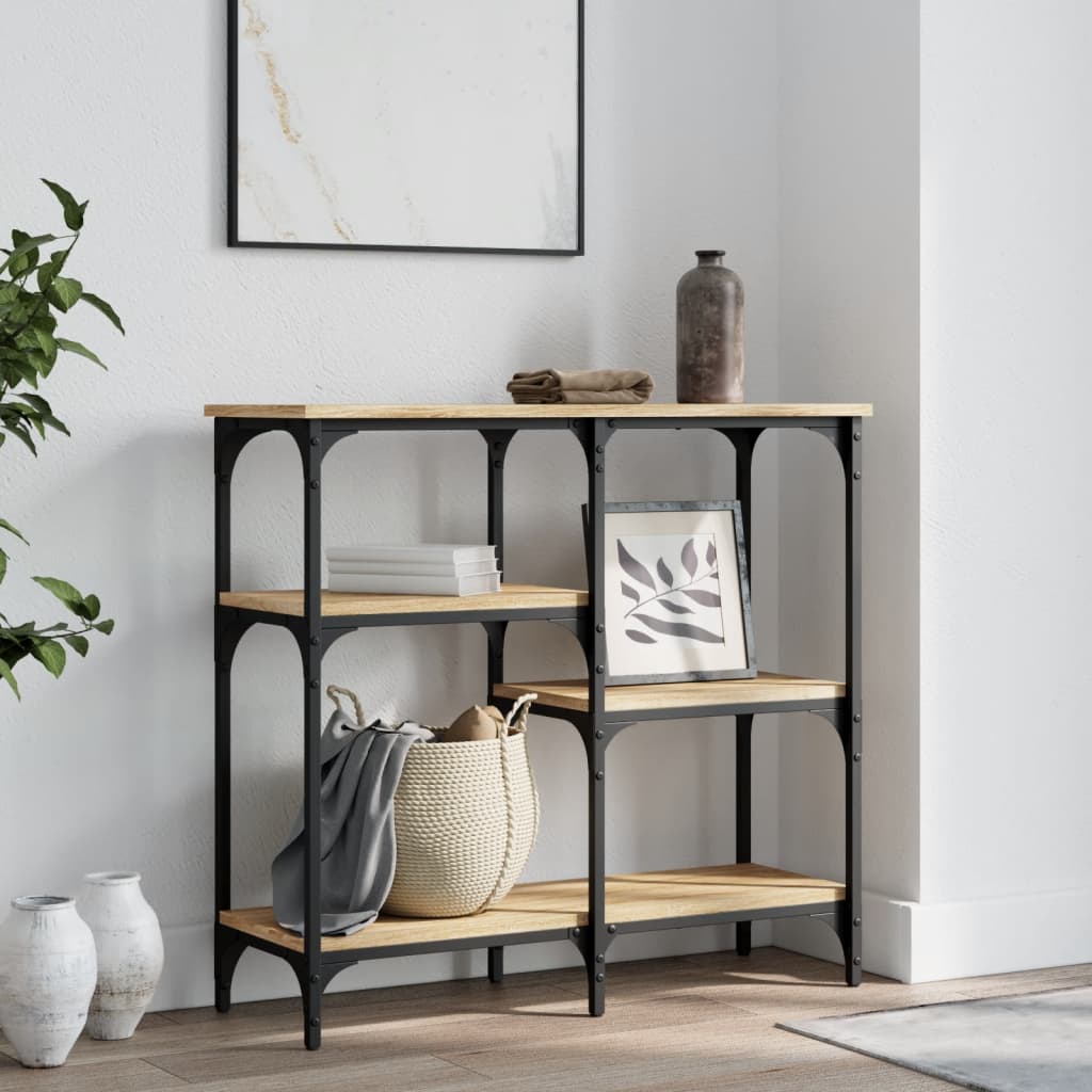 Console Table Sonoma Oak 80x29x75 cm Engineered Wood - Merkel Designers