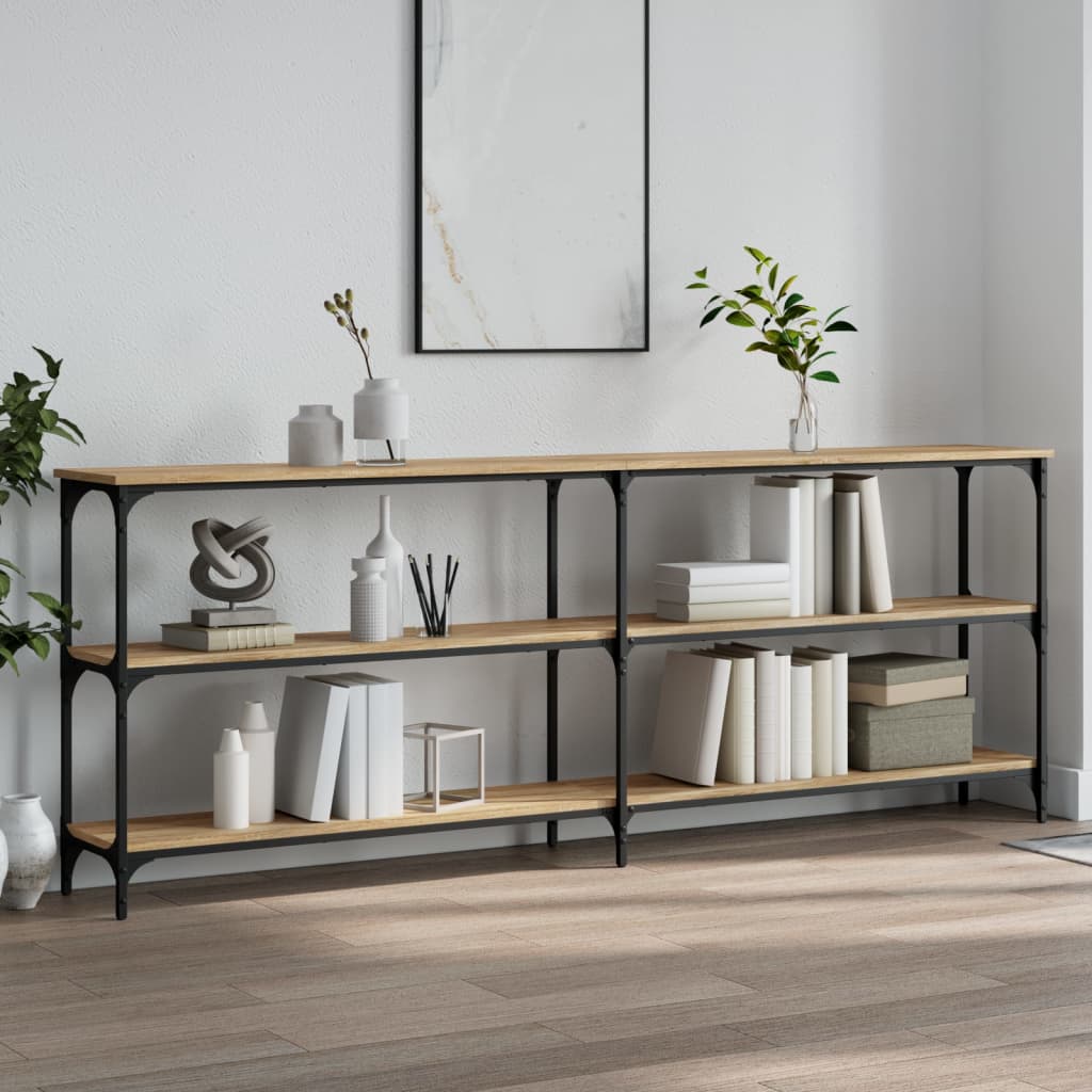 Console Table Sonoma Oak 200x29x75 cm Engineered Wood - Brittle & Co