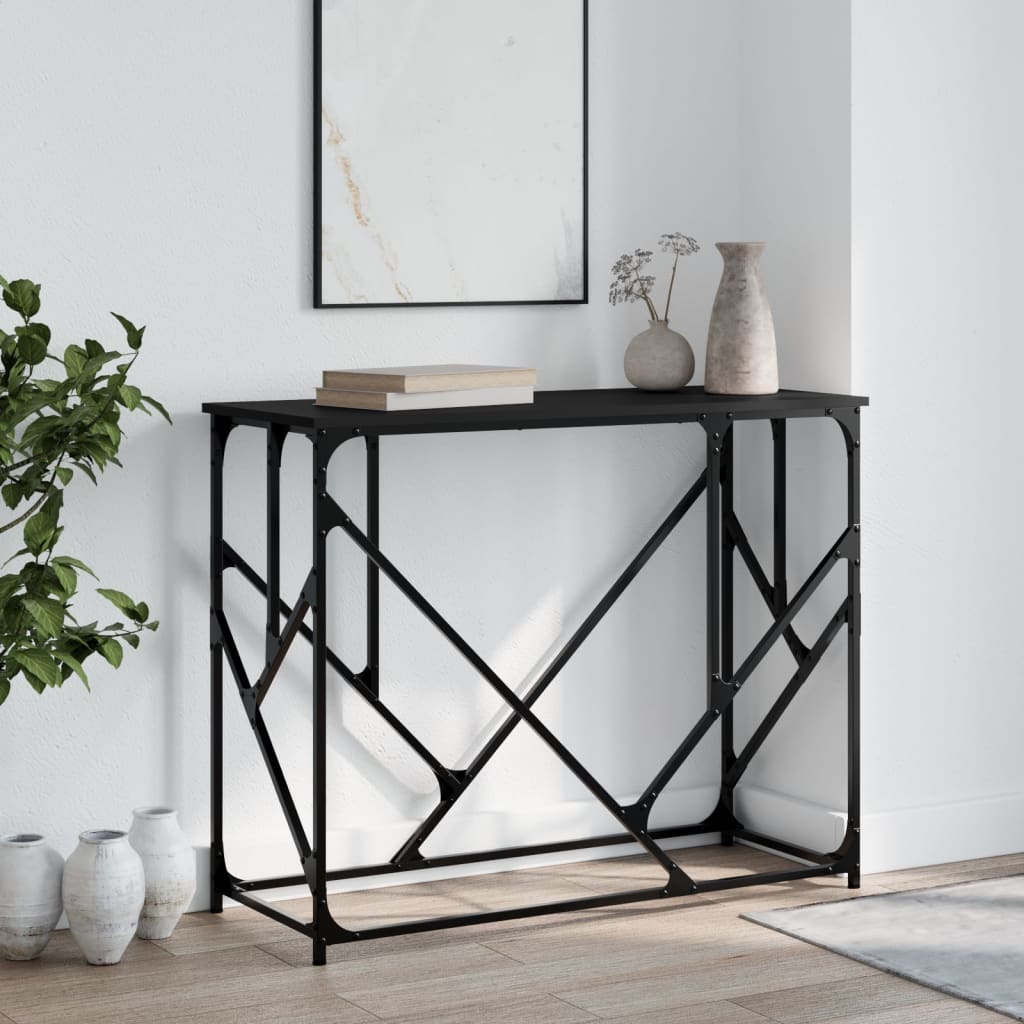Console Table Black 100x40x80 cm Engineered Wood - Millennium Furniture