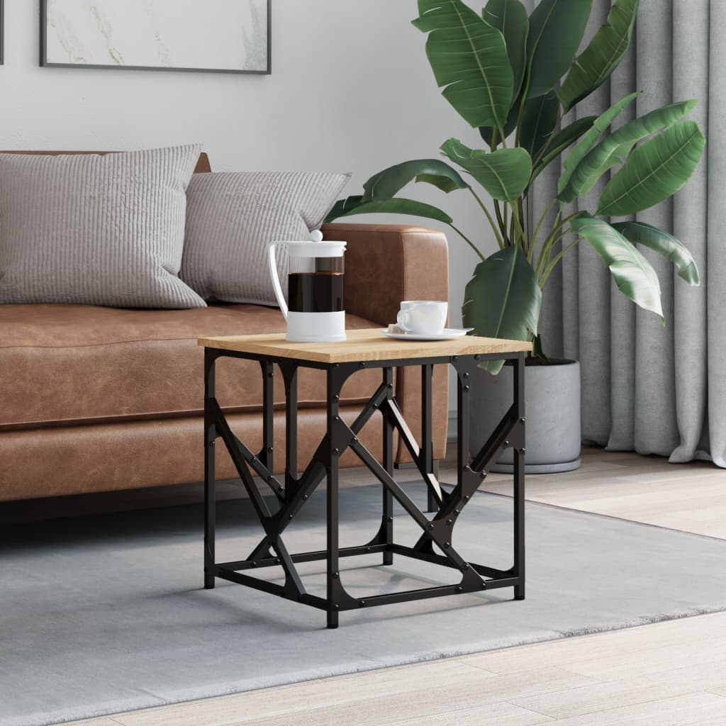 Coffee Table Sonoma Oak 45x45x47.5 cm Engineered Wood - Brittle & Co