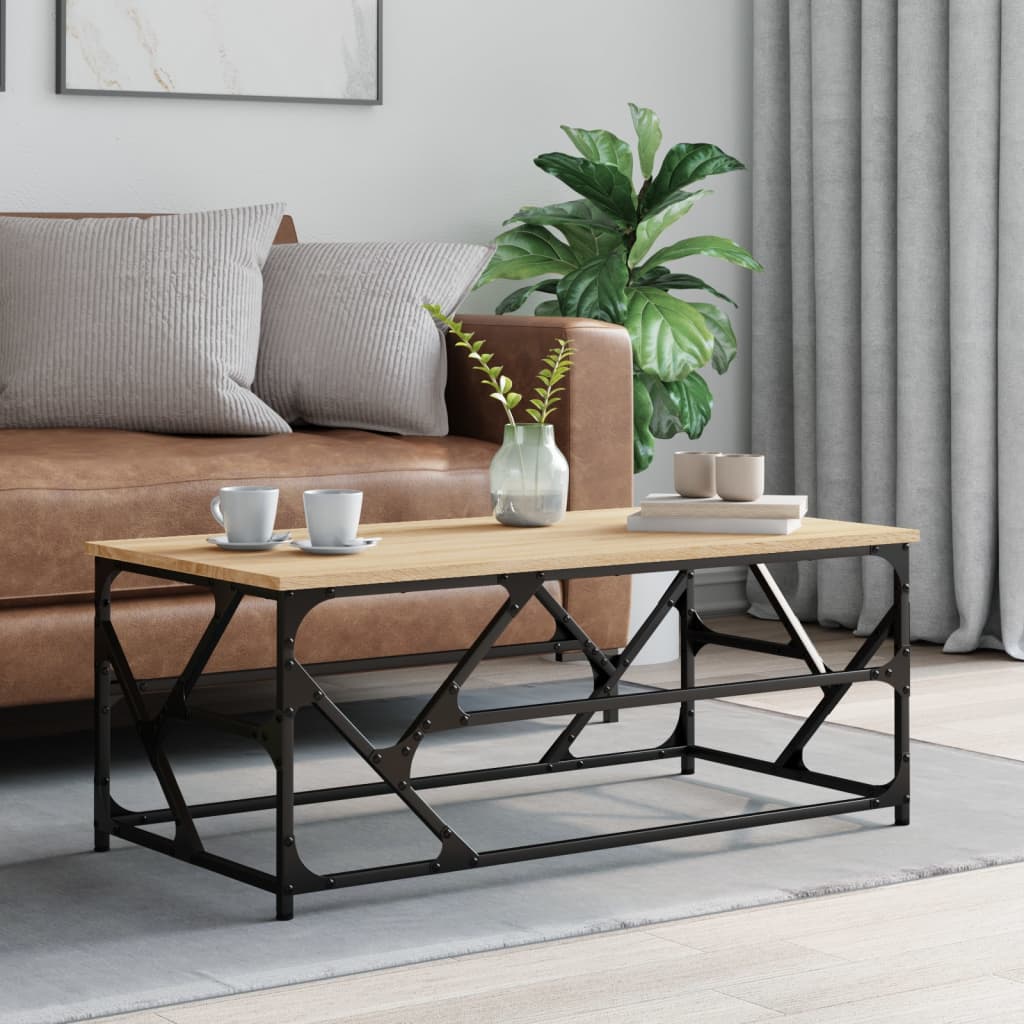 Coffee Table Sonoma Oak 100x50x40 cm Engineered Wood - The Home Maker