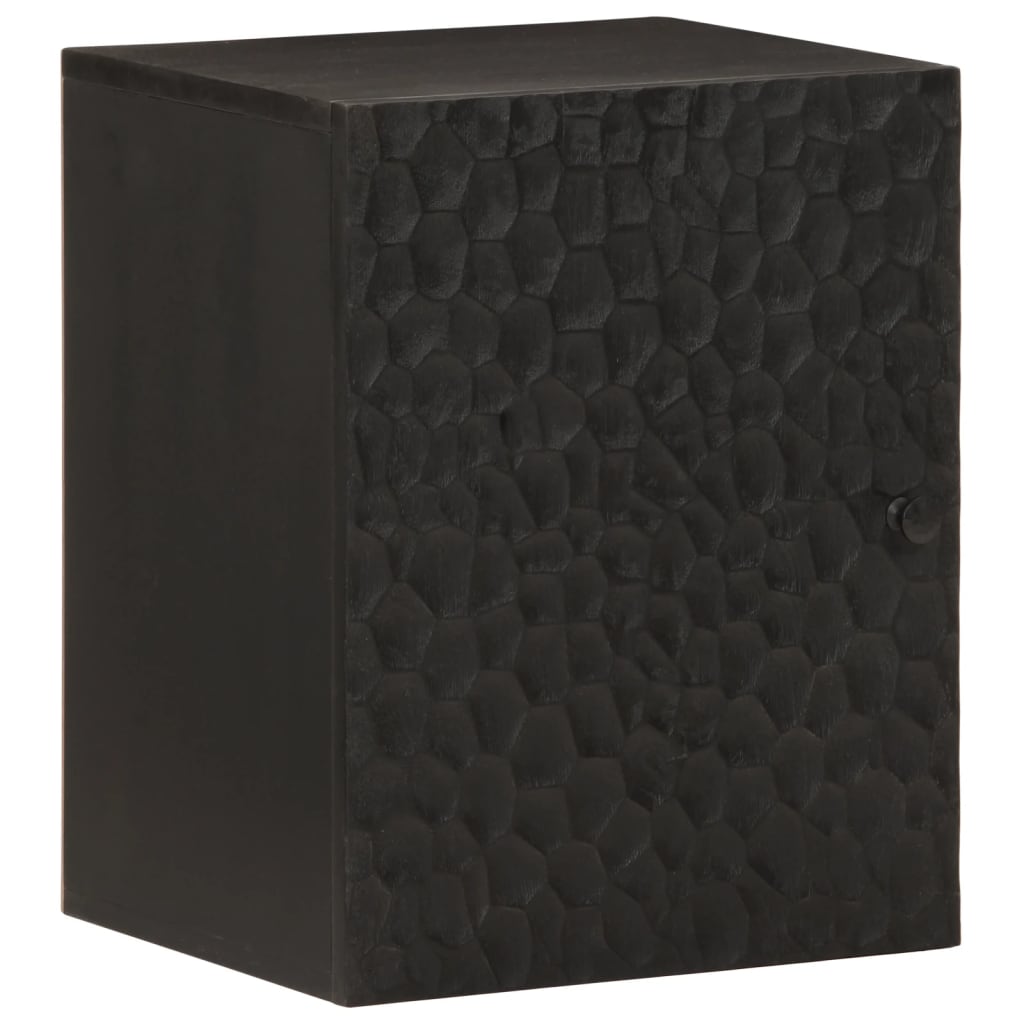 Bathroom Wall Cabinet Black 38x33x48 cm Solid Wood Mango - Style and Chic