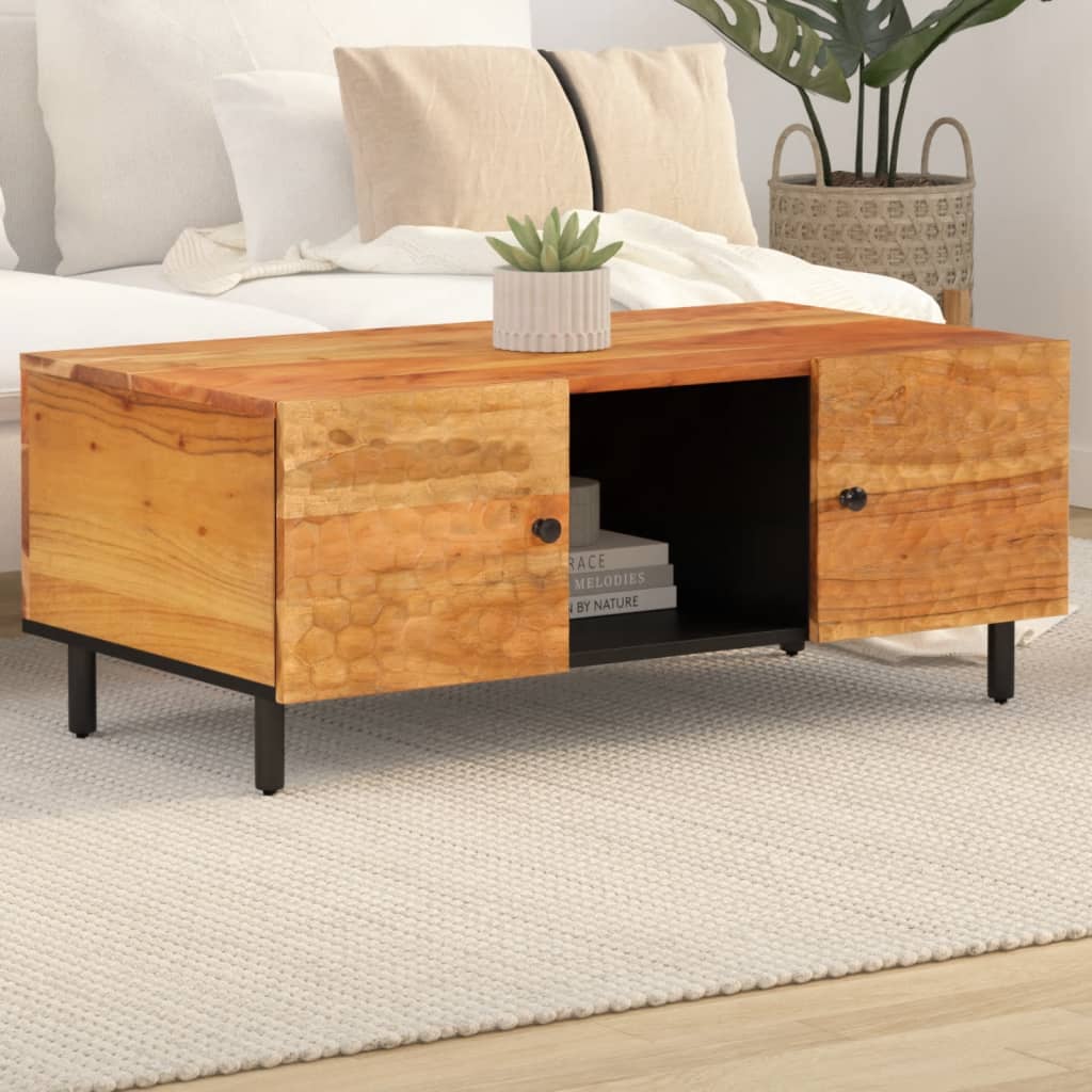 Coffee Table 100x54x40 cm Solid Wood Acacia - Decor Base