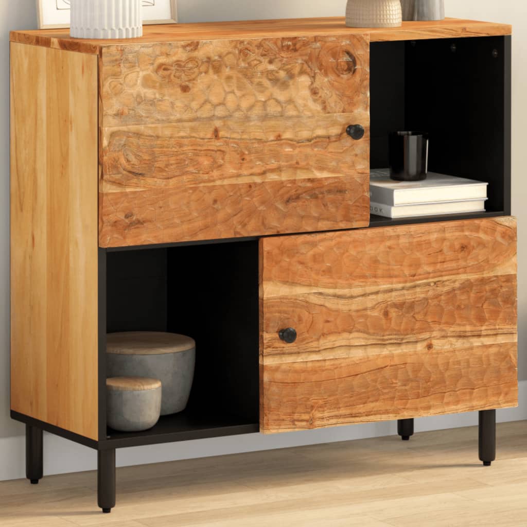 Side Cabinet 80x33x75 cm Solid Wood Acacia - Brittle & Co