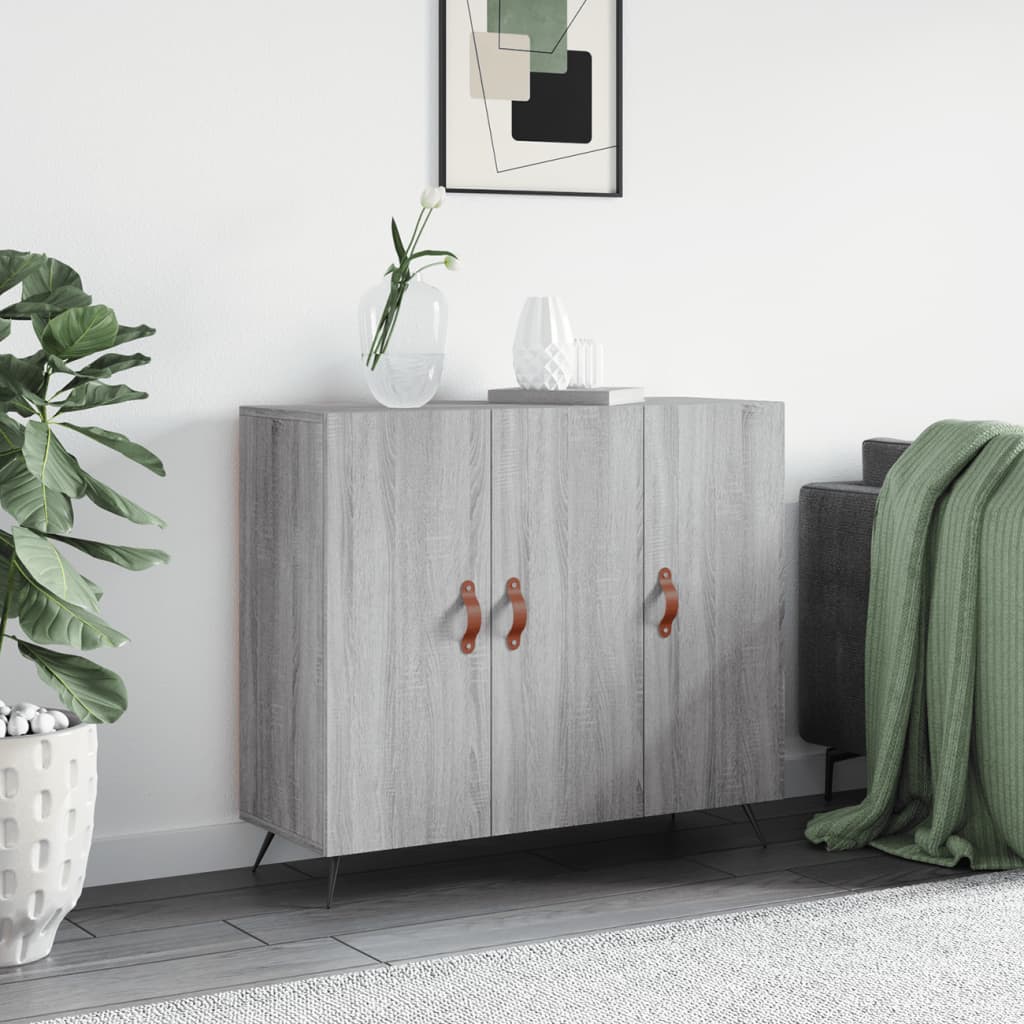 Sideboard Grey Sonoma 90x34x80 cm Engineered Wood - The Home Maker