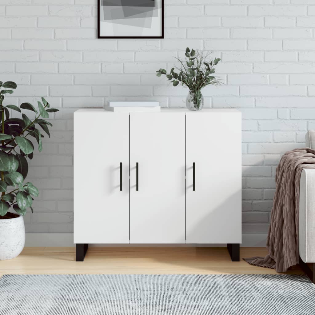 Sideboard White 90x34x80 cm Engineered Wood - The Home Maker