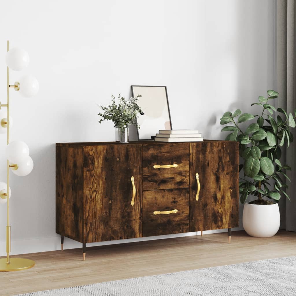 Sideboard Smoked Oak 100x36x60 cm Engineered Wood - The Home Maker