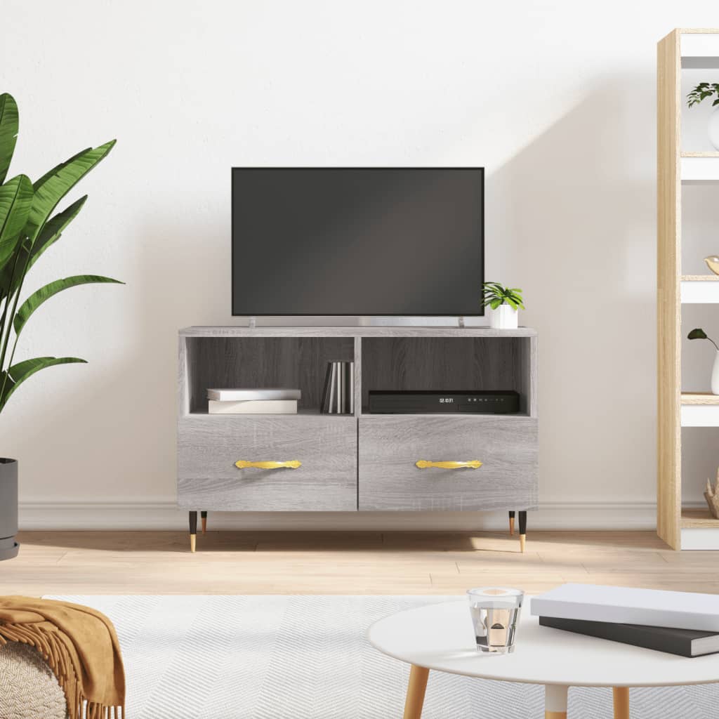 TV Cabinet Grey Sonoma 80x36x50 cm Engineered Wood - Casper Homes