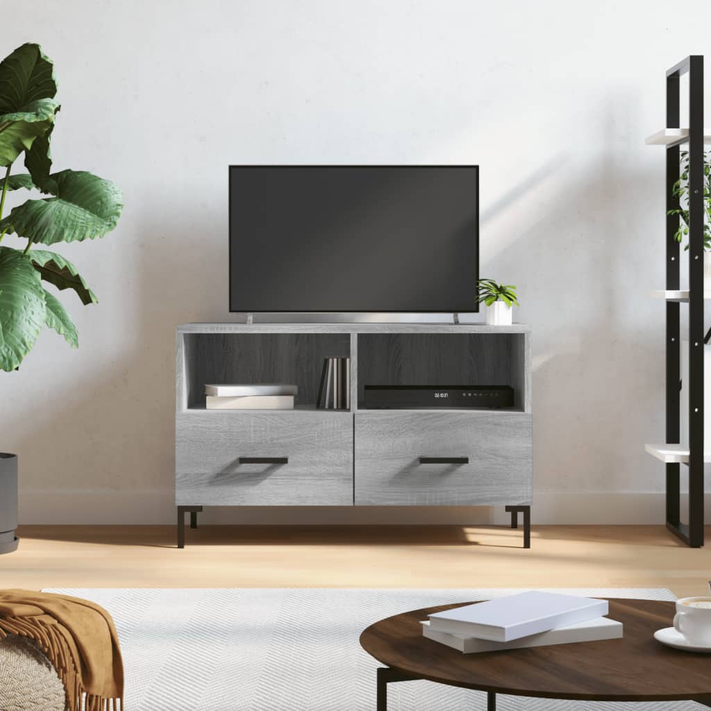 TV Cabinet Grey Sonoma 80x36x50 cm Engineered Wood - Merlin Deals