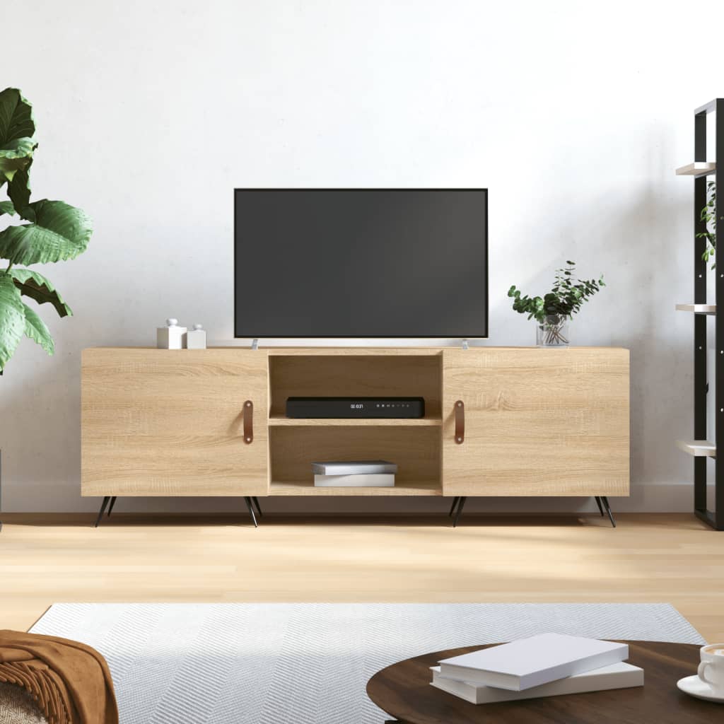 TV Cabinet Sonoma Oak 150x30x50 cm Engineered Wood - Merlin Deals