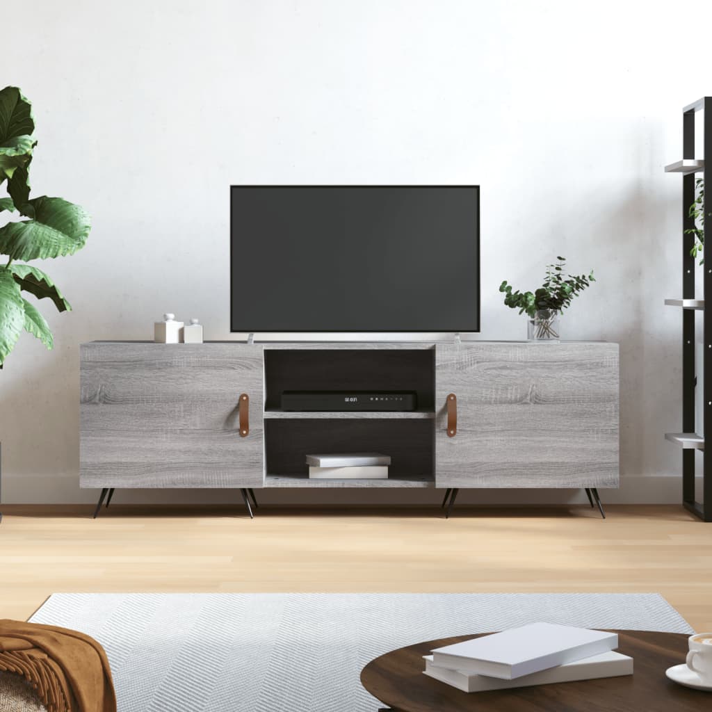 TV Cabinet Grey Sonoma 150x30x50 cm Engineered Wood - Merlin Deals