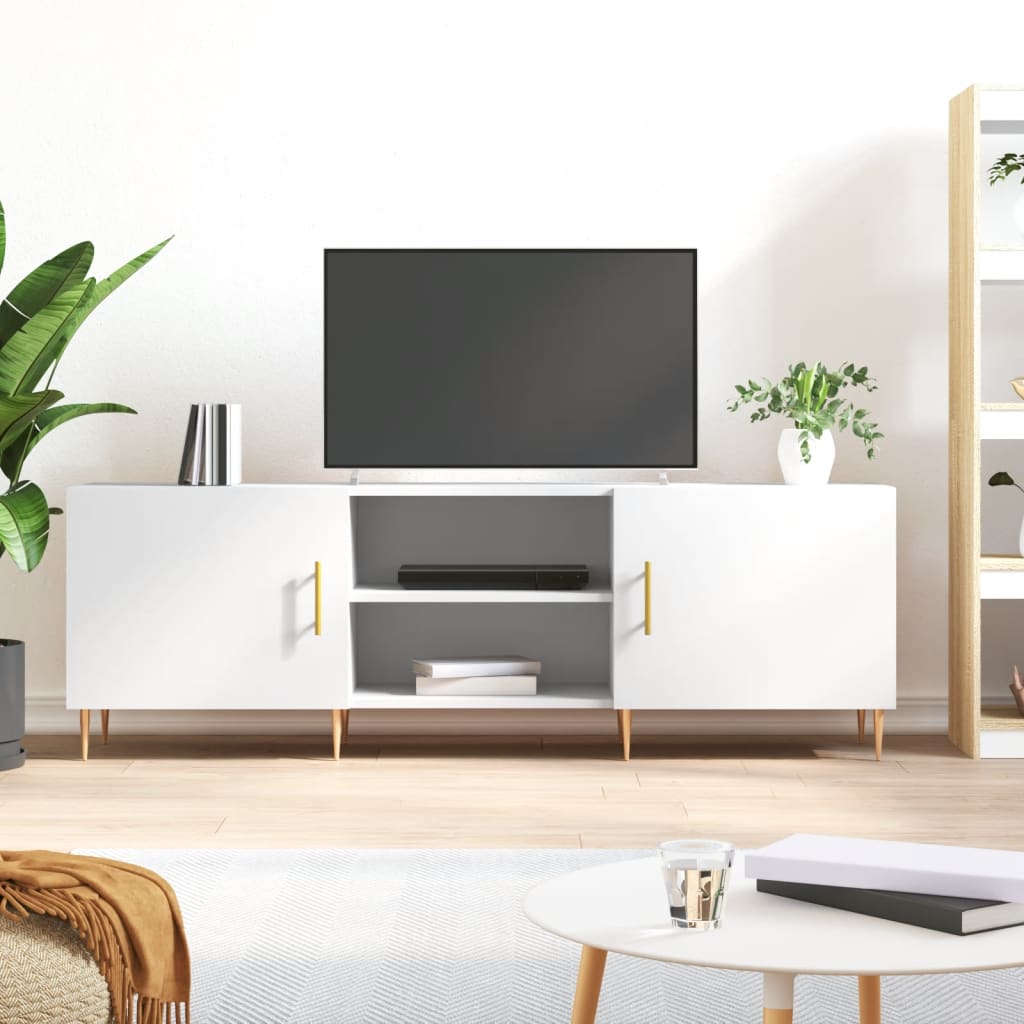 TV Cabinet White 150x30x50 cm Engineered Wood - Tyrell & Tyrell