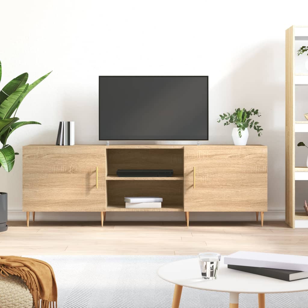 TV Cabinet Sonoma Oak 150x30x50cm Engineered Wood - Merlin Deals