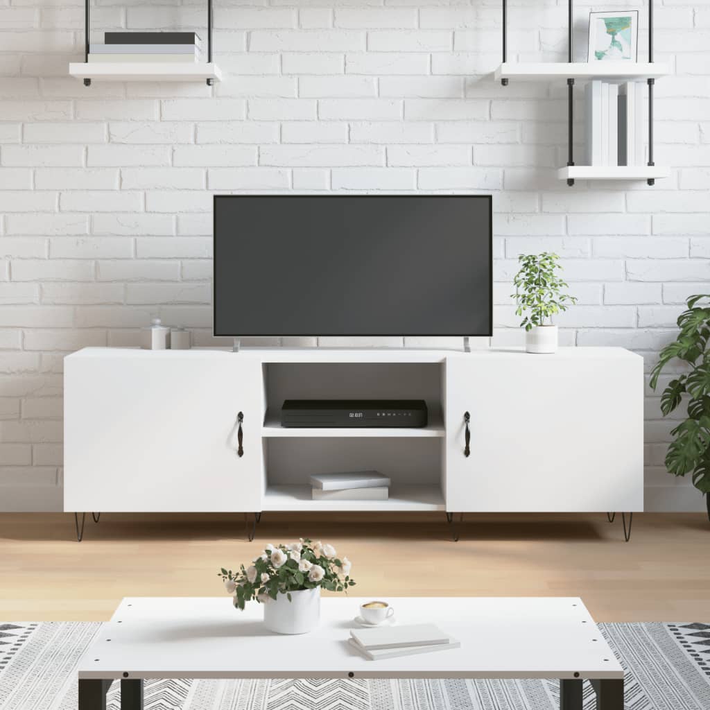 TV Cabinet White 150x30x50 cm Engineered Wood - Tyrell & Tyrell