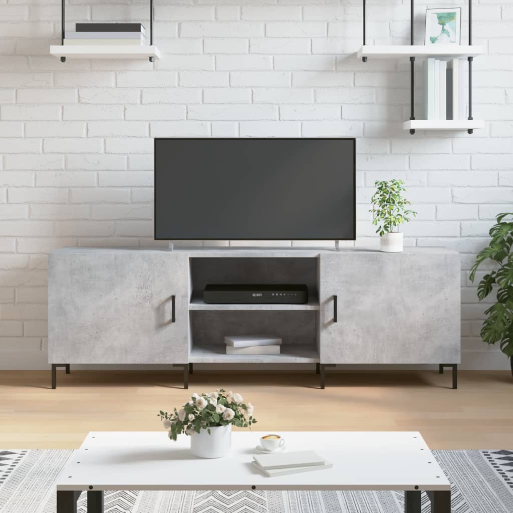 TV Cabinet Concrete Grey 150x30x50 cm Engineered Wood - Casper Homes