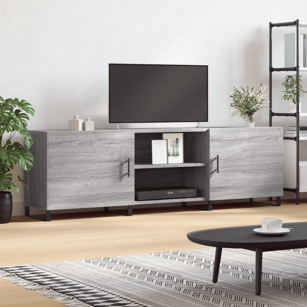 TV Cabinet Grey Sonoma 150x30x50 cm Engineered Wood - Merlin Deals