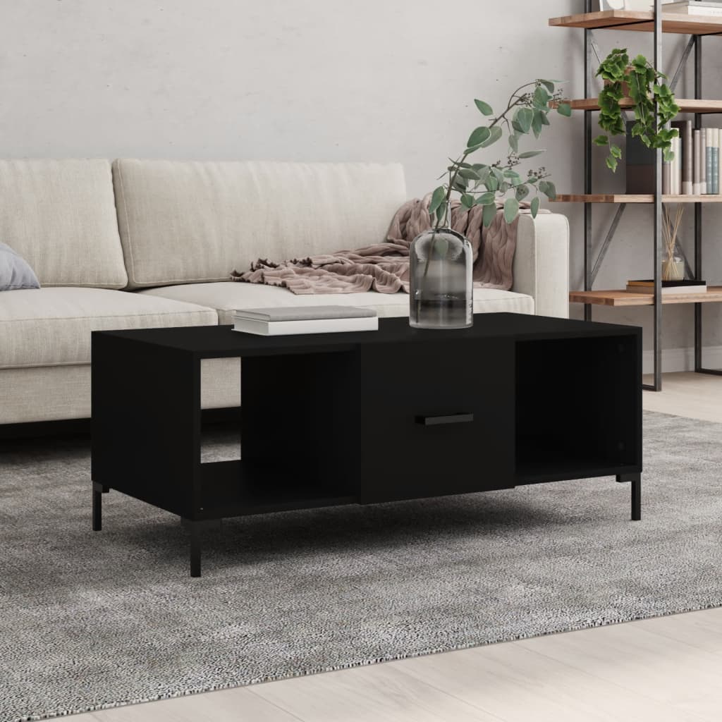Coffee Table Black 102x50x40 cm Engineered Wood - Merlin Deals
