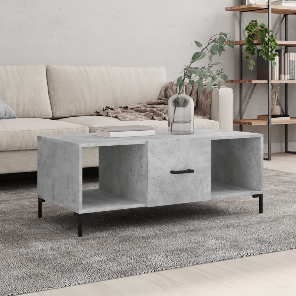 Coffee Table Concrete Grey 102x50x40 cm Engineered Wood - Direct Imports