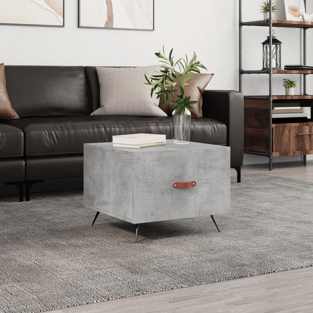 Coffee Table Concrete Grey 50x50x40 cm Engineered Wood - The Home Maker