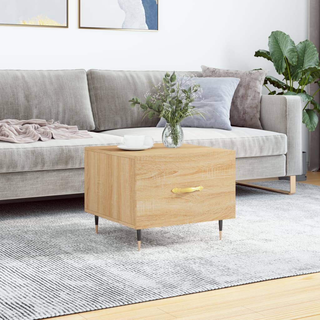 Coffee Table Sonoma Oak 50x50x40 cm Engineered Wood - Tyrell & Tyrell
