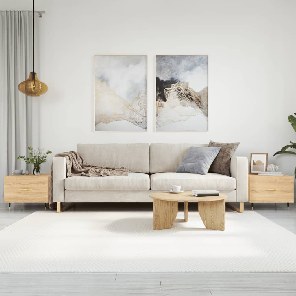 Coffee Tables 2 pcs Sonoma Oak 50x50x40 cm Engineered Wood - Sid & Sam