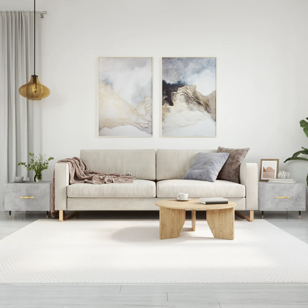 Coffee Tables 2 pcs Concrete Grey 50x50x40 cm Engineered Wood - Sid & Sam