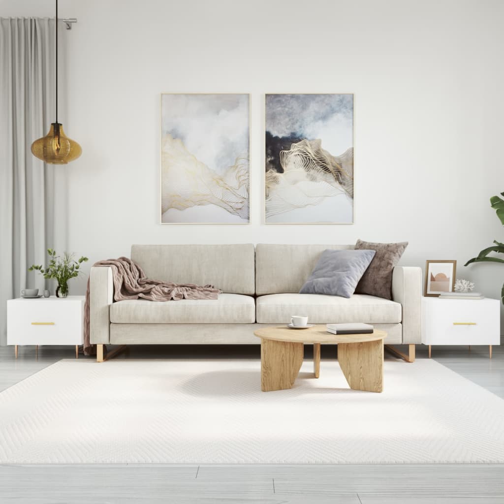 Coffee Tables 2 pcs White 50x50x40 cm Engineered Wood - All Things Good