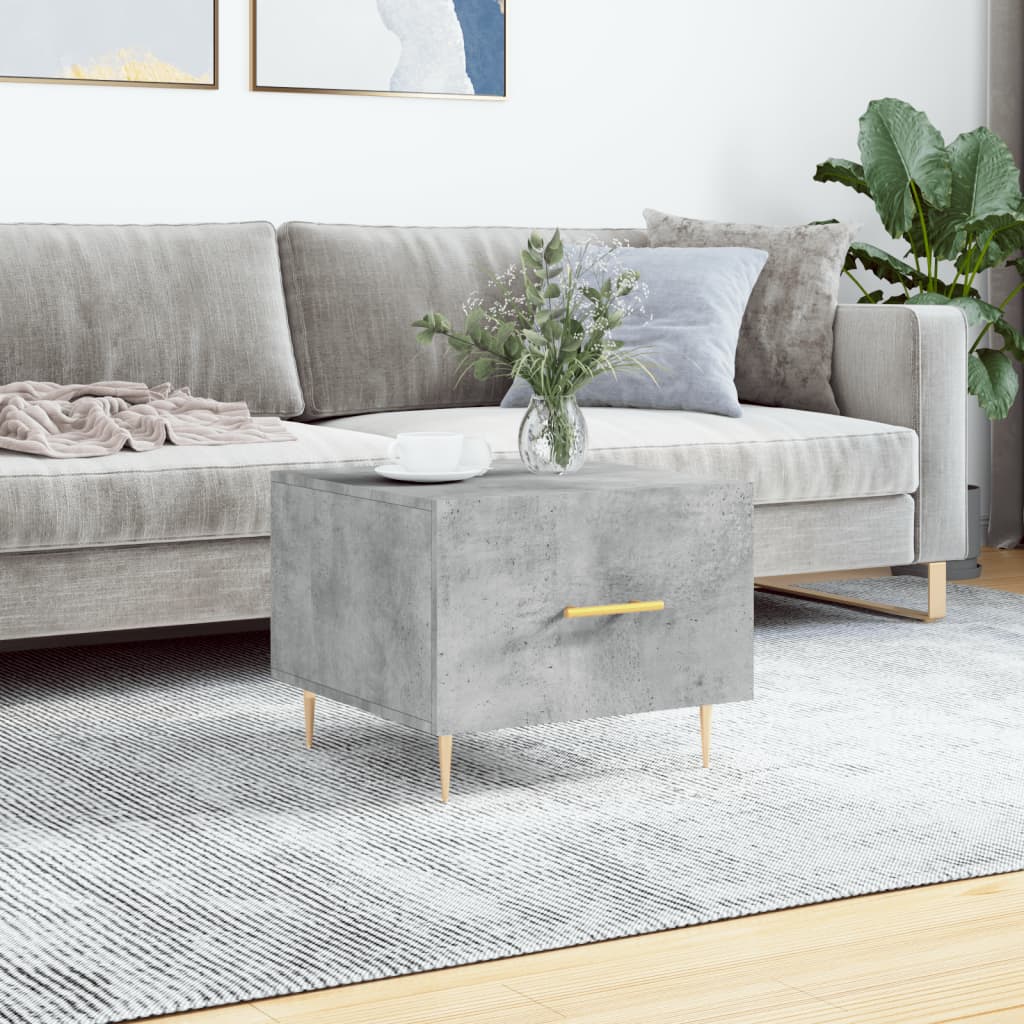 Coffee Table Concrete Grey 50x50x40 cm Engineered Wood - Casper Homes