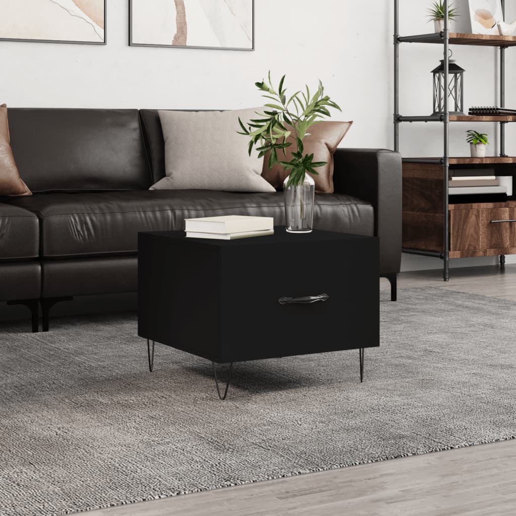 Coffee Table Black 50x50x40 cm Engineered Wood - Tyrell & Tyrell
