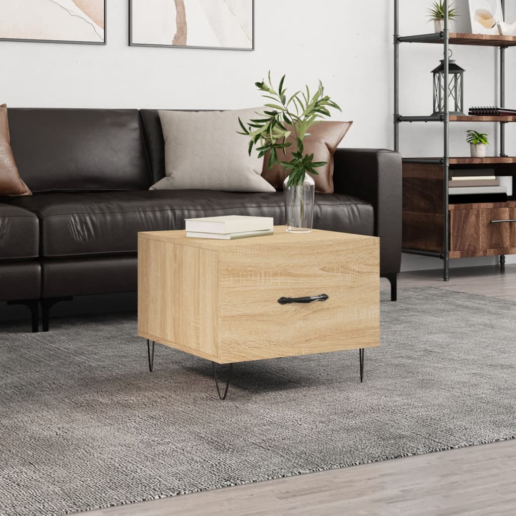 Coffee Table Sonoma Oak 50x50x40 cm Engineered Wood - Direct Imports