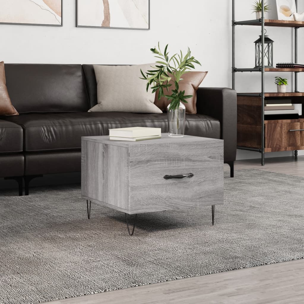 Coffee Table Grey Sonoma 50x50x40 cm Engineered Wood - Direct Imports