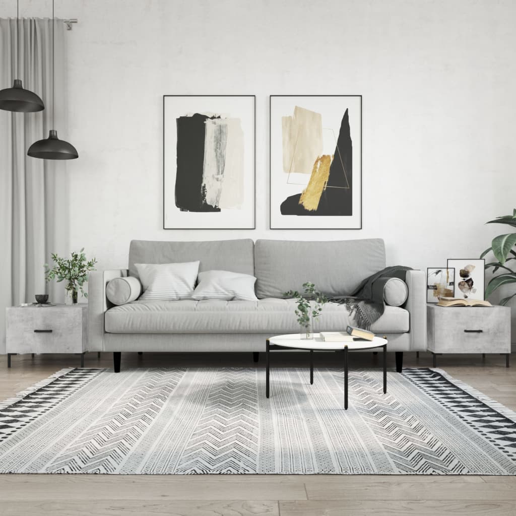 Coffee Tables 2 pcs Concrete Grey 50x50x40 cm Engineered Wood - Merlin Deals