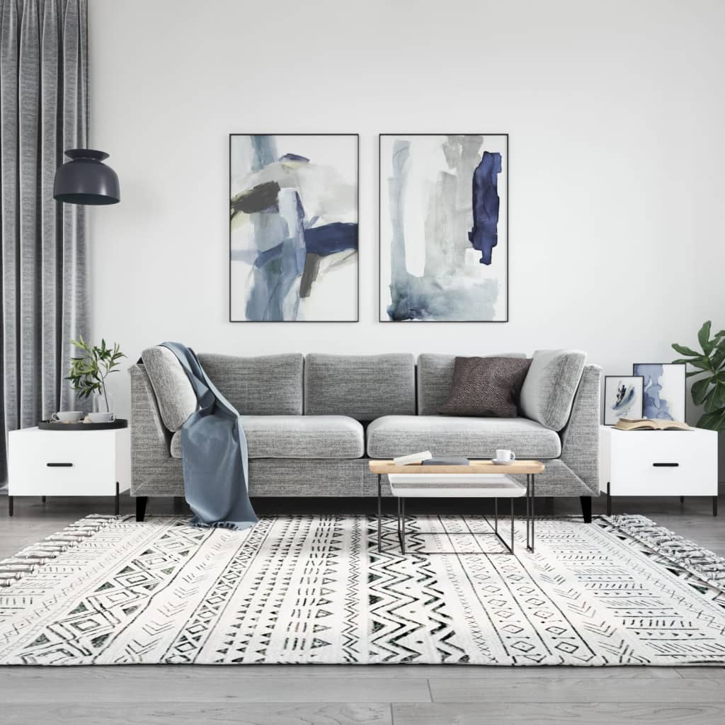 Coffee Tables 2 pcs White 50x50x40 cm Engineered Wood - Sid & Sam