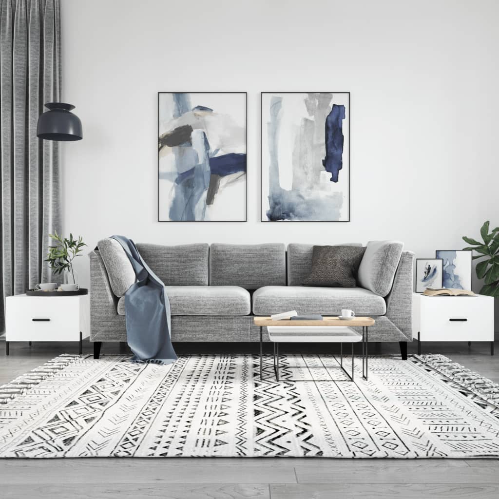 Coffee Tables 2pcs High Gloss White 50x50x40 cm Engineered Wood - Style and Chic