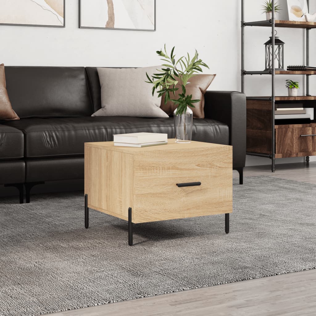 Coffee Table Sonoma Oak 50x50x40 cm Engineered Wood - Sid & Sam