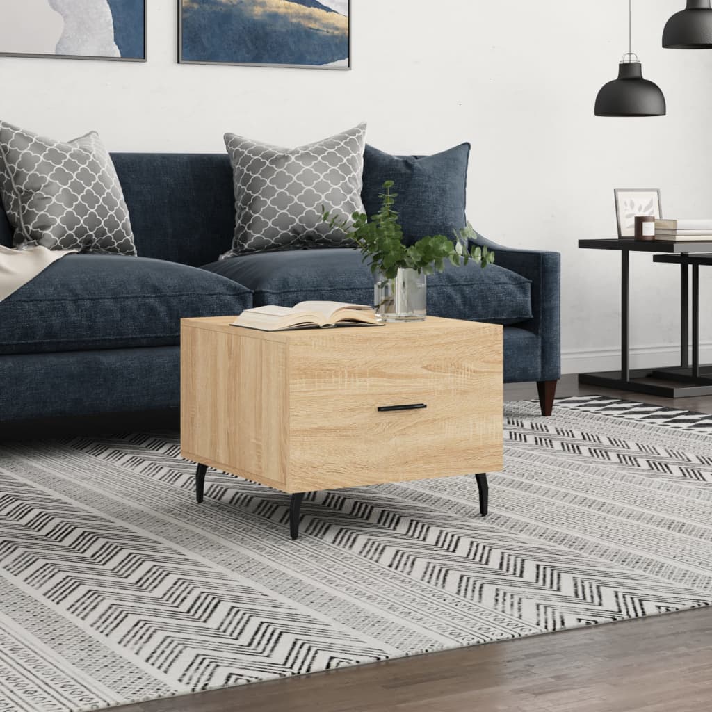 Coffee Table Sonoma Oak 50x50x40 cm Engineered Wood - Style and Chic